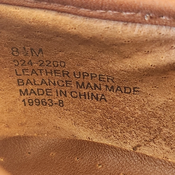 St.Johns Bay loafers 8.5 brown woven leather Muffy flats dressy formal preppy - Picture 13 of 14